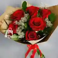 Ramo de 6 rosas rojas