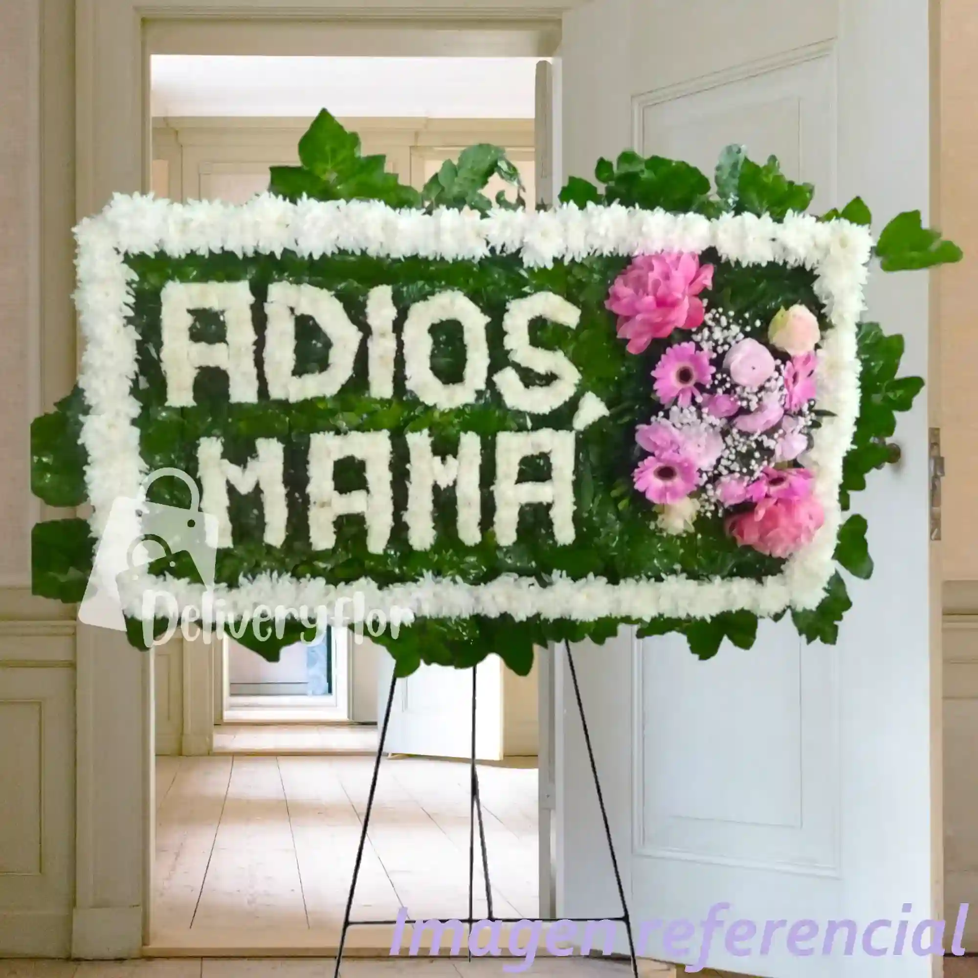 Corona de letras ADIOS MAMÁ 1