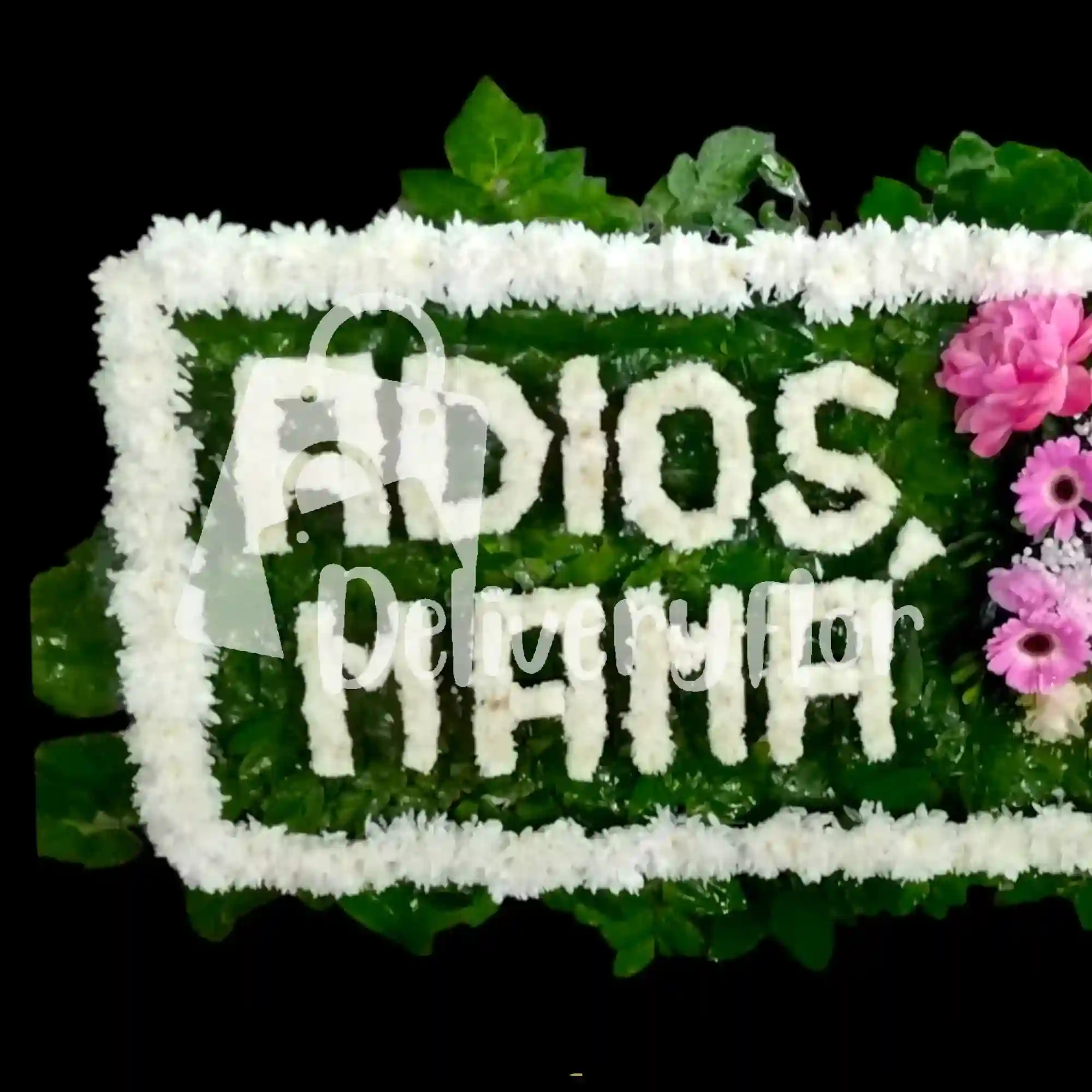 Corona de letras ADIOS MAMÁ 2